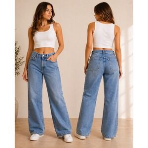 GAP Jeans Women's 27 4R 90s Loose Mid Rise Straight Blue Denim Y2K Style